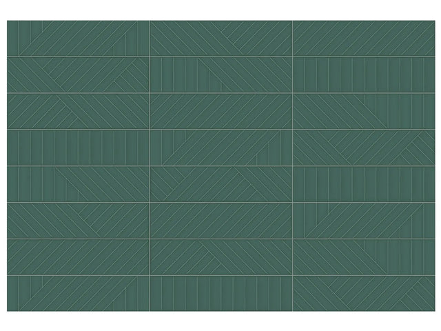 Anatolia Geometra 3X12 Maze Emerald Glossy Ceramic Wall Tile 4000-0301-0 Emerald Maze 3x12 - premium natural stone mosaic tile from Anatolia Tile, available at PoshHaus showroom in Keene, NH