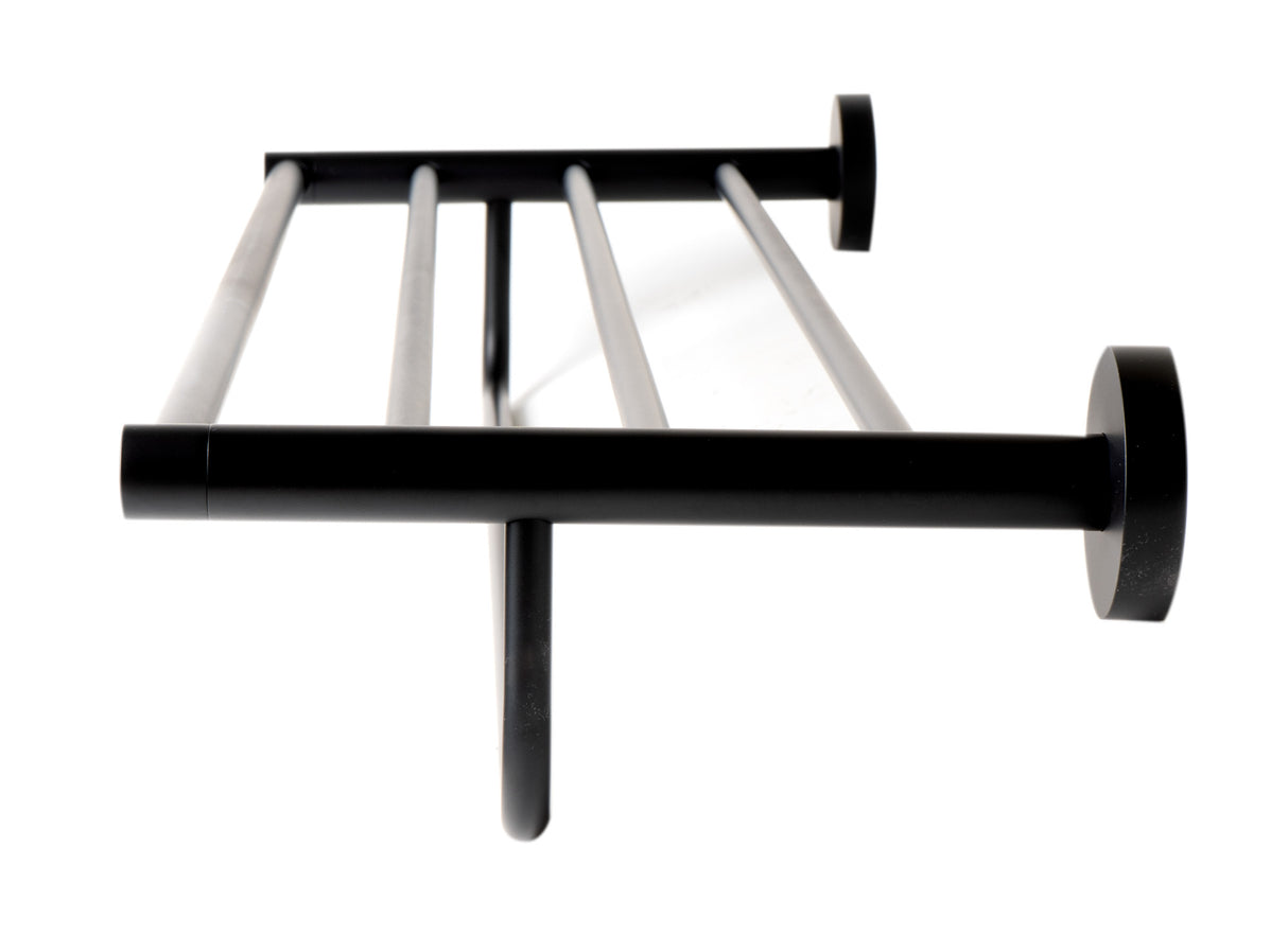 Black Matte 26" Towel Bar & Shelf