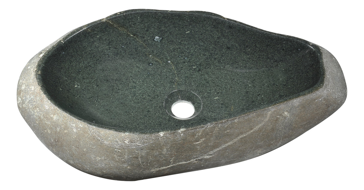 ANZZI LS-AZ160 Unkindled Basin Vessel Sink in Dark River Stone