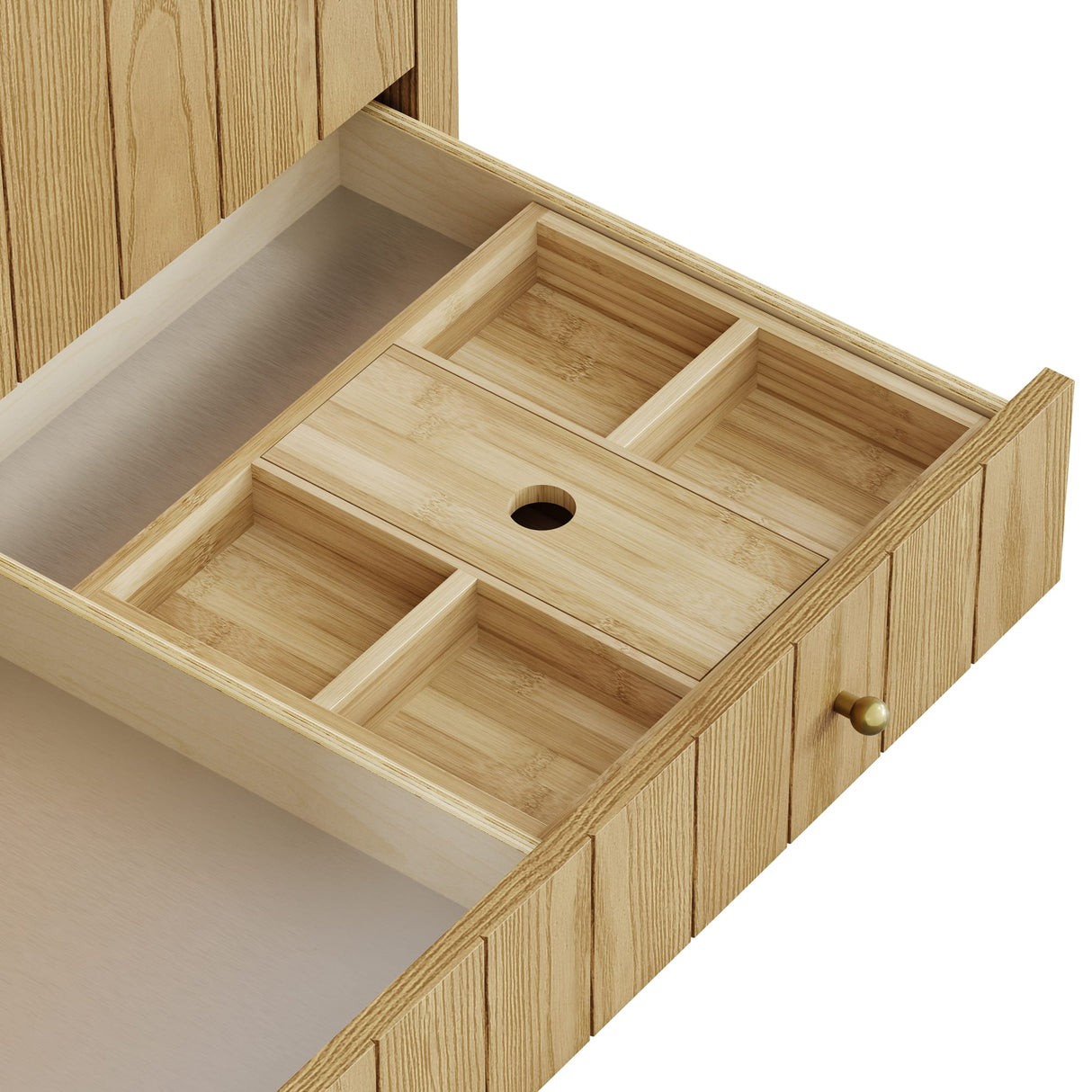 Hudson 36" Single Vanity, Light Natural Oak w/ 3 CM Ethereal Noctis Top