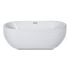 ALFI brand AB8839 67 inch White Oval Acrylic Free Standing Soaking Bathtub