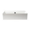 ALFI brand ABC901-W White 24" Modern Rectangular Above Mount Ceramic Sink with Faucet Hole