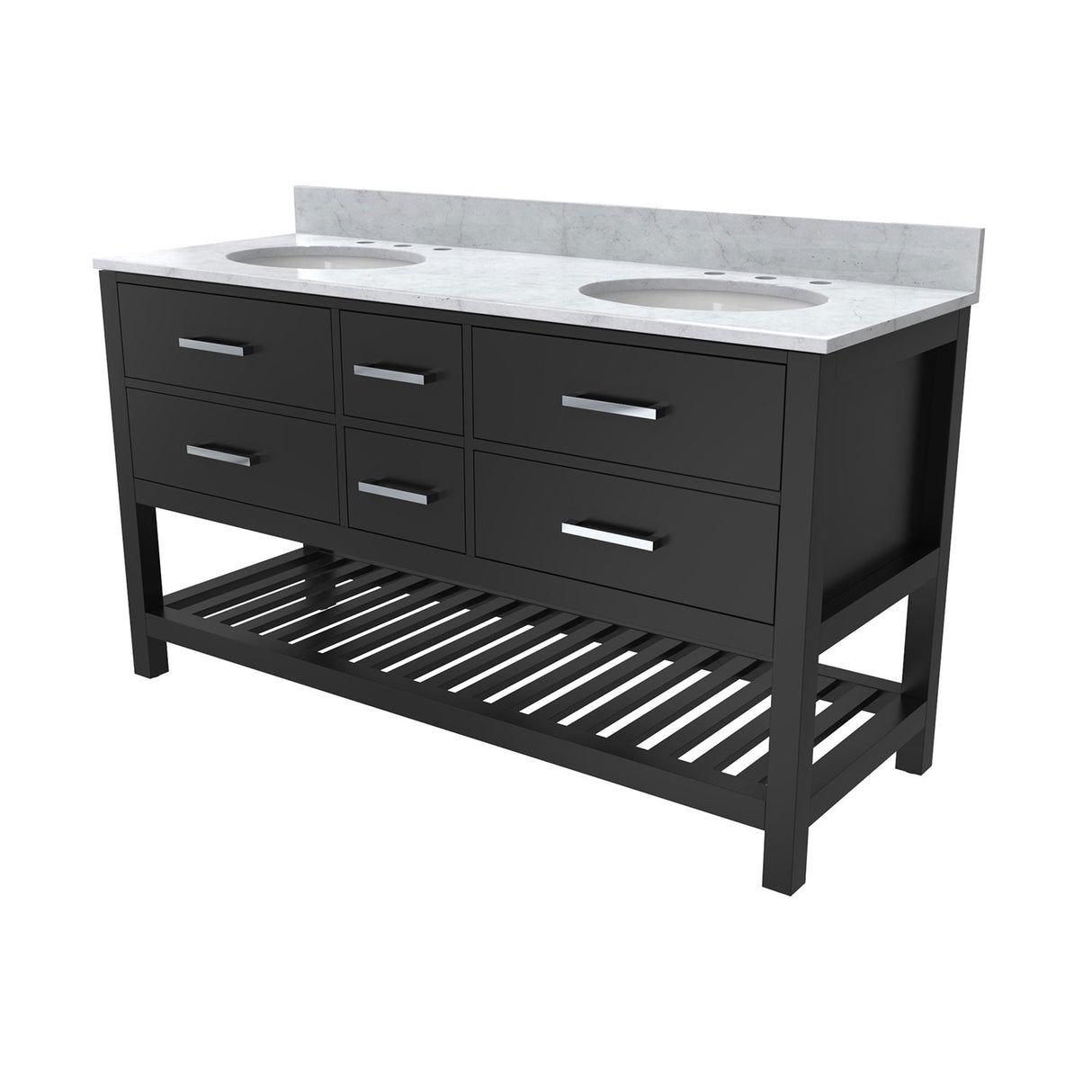 Valencia 48 Inch Oak Console Vanity with Rectangular Undermount Sink - Light Oak