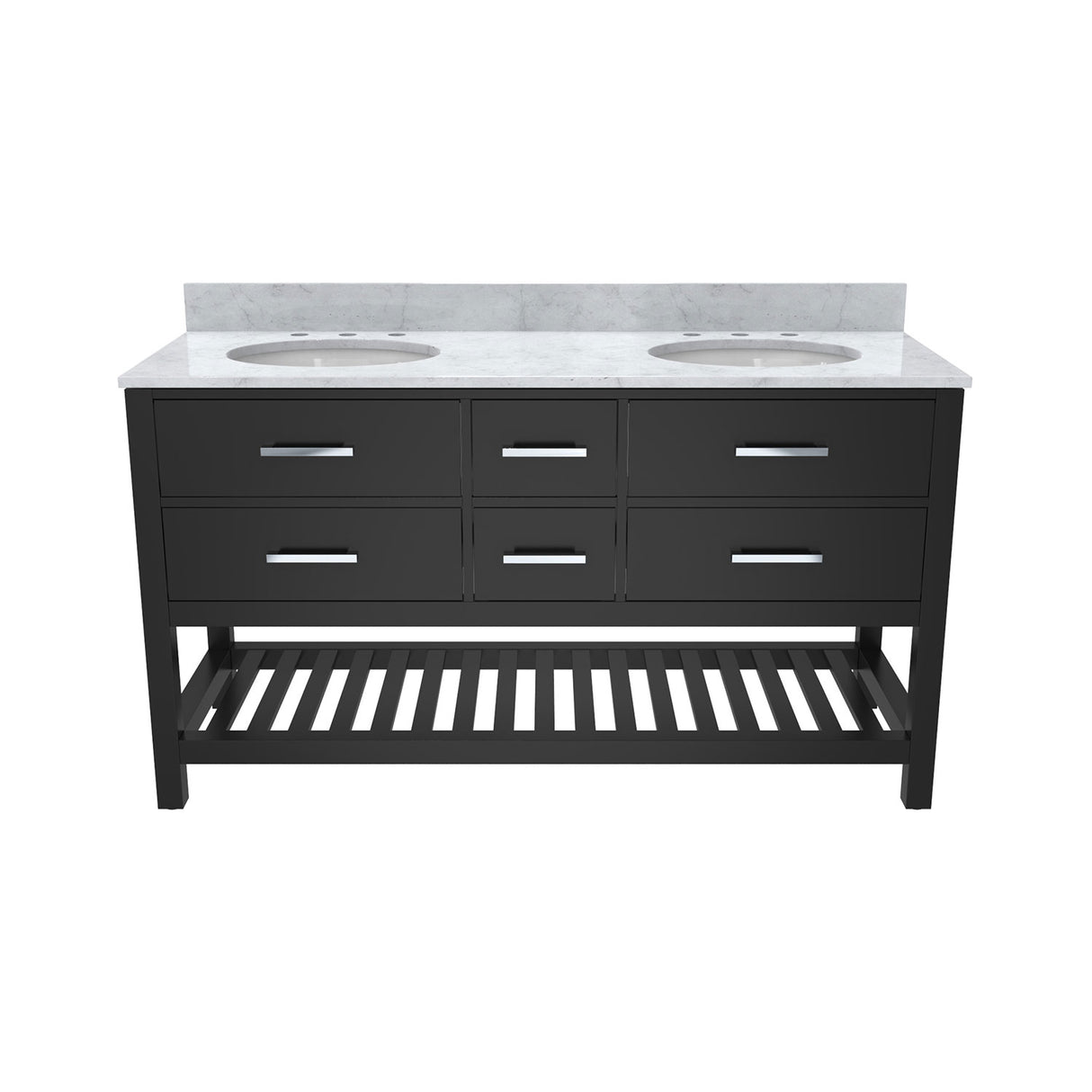 Valencia 48 Inch Oak Console Vanity with Rectangular Undermount Sink - Light Oak