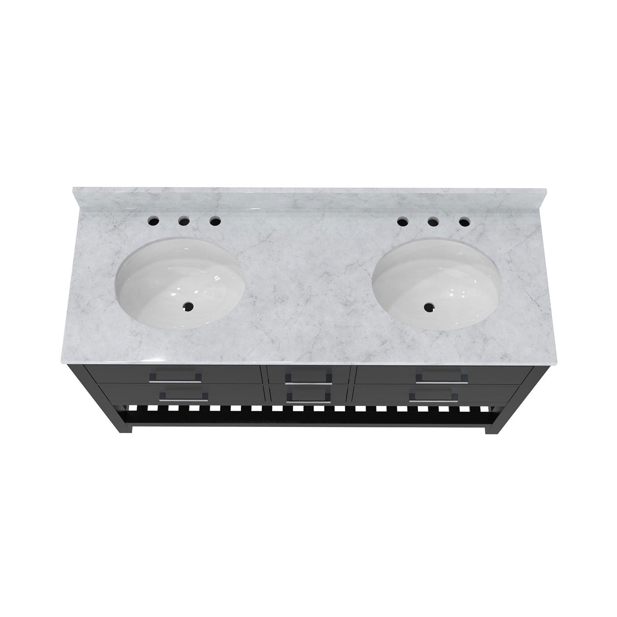 Valencia 48 Inch Oak Console Vanity with Rectangular Undermount Sink - Light Oak