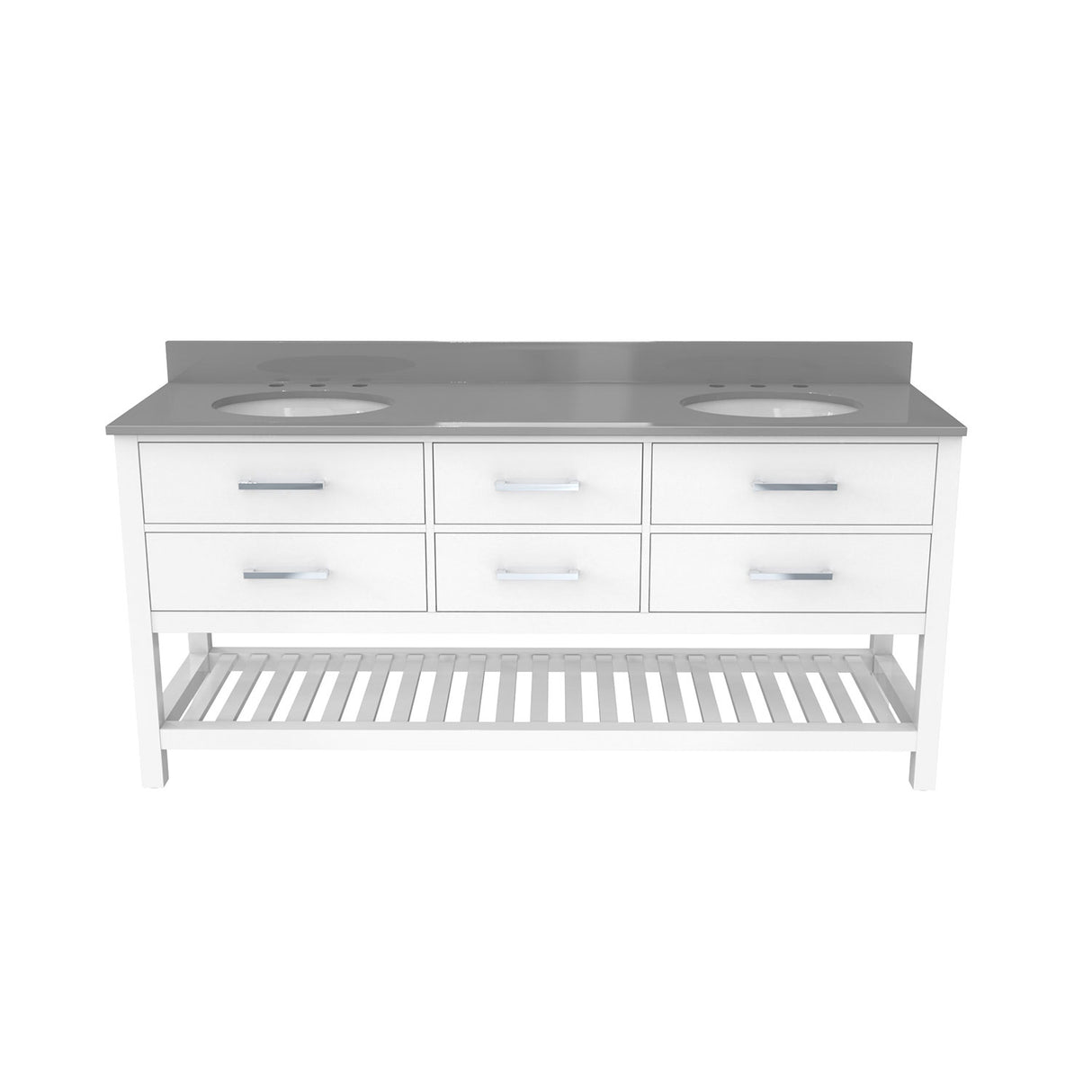 Valencia 72 Inch Oak Double Sink Bathroom Vanity - Black