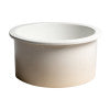White Round 18" x 18" Undermount / Drop In Fireclay Prep Sink