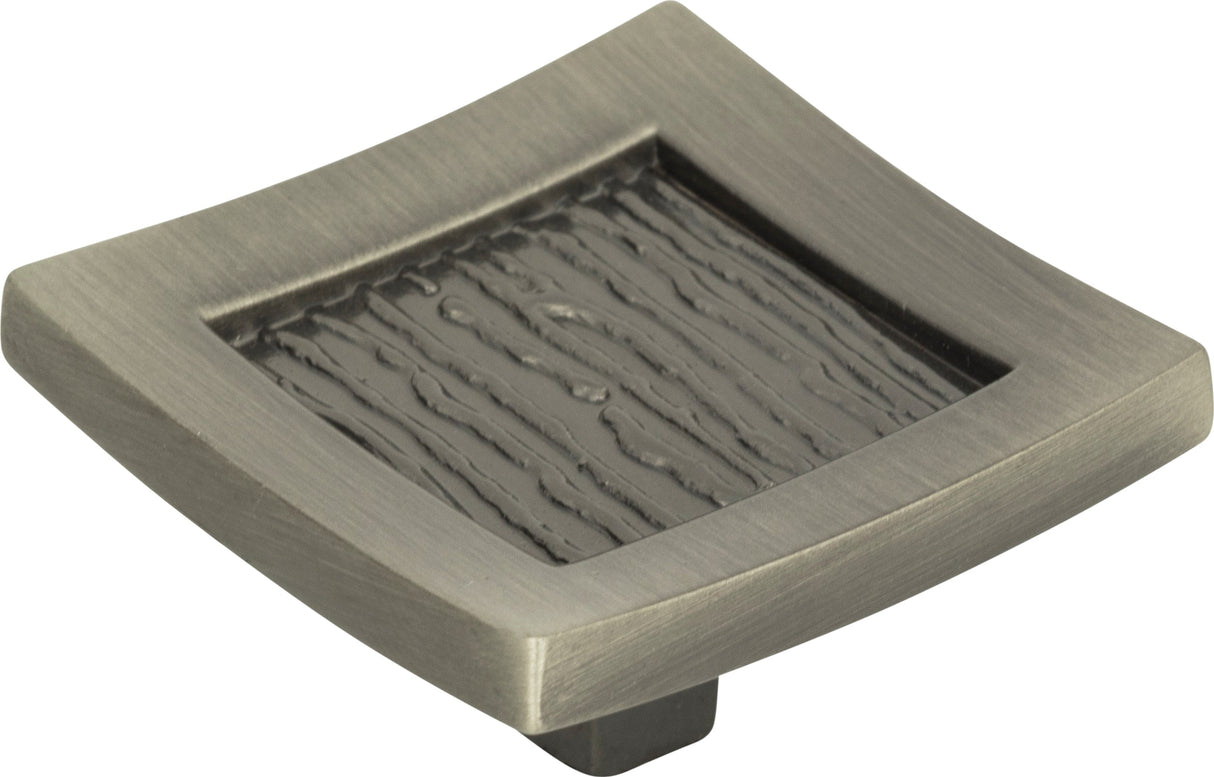 Atlas Homewares Primitive Square Knob 1 1/2 Inch Brushed Nickel