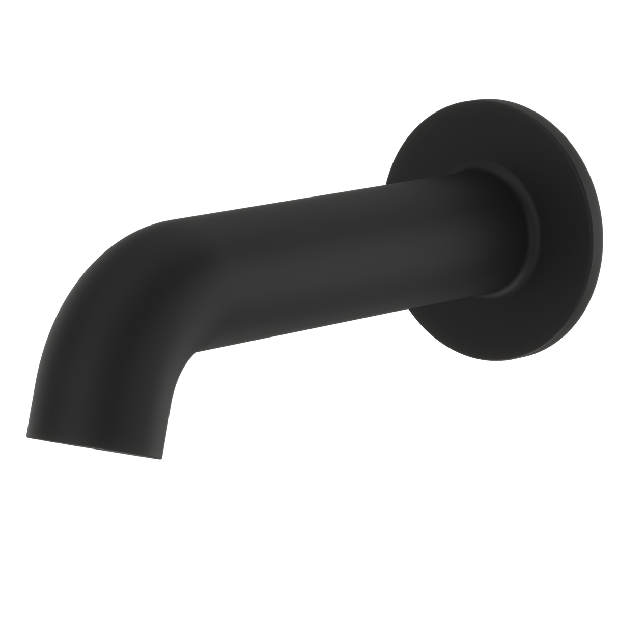 Modern Round Non-Diverting Tub Filler in Matte Black
