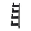 Black Matte Wall Mounted 4 Prong Robe / Towel Hook