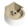 ALFI brand ABC121 White 17" Tiny Corner Wall Mounted Ceramic Sink with Faucet Hole