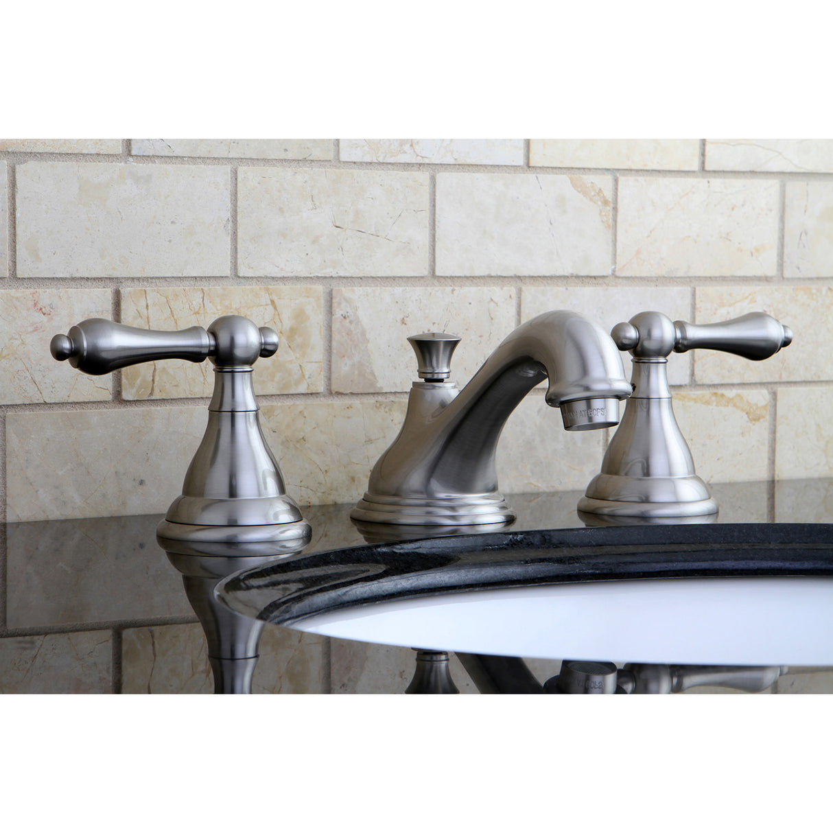 Kingston Brass KS5568AL 8 in. Widespread Bathroom Faucet, Brushed Nickel