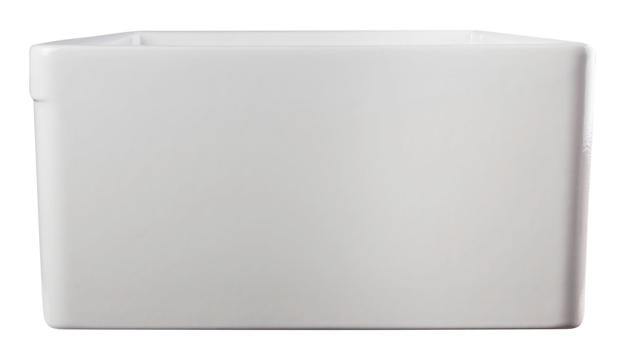 ALFI brand AB511-W White 30" Decorative Lip Apron Single Bowl Fireclay Farmhouse Kitchen Sink