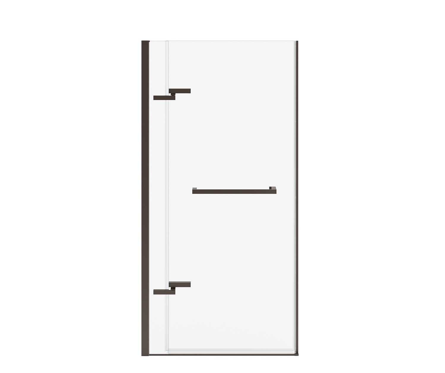 MAAX 139578-900-173-000 Reveal Sleek 71 44-47 x 71 ½ in. 8 mm Pivot Shower Door for Alcove Installation with Clear glass in Dark Bronze