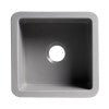 Gray Matte Square 18" x 18" Undermount / Drop In Fireclay Prep Sink