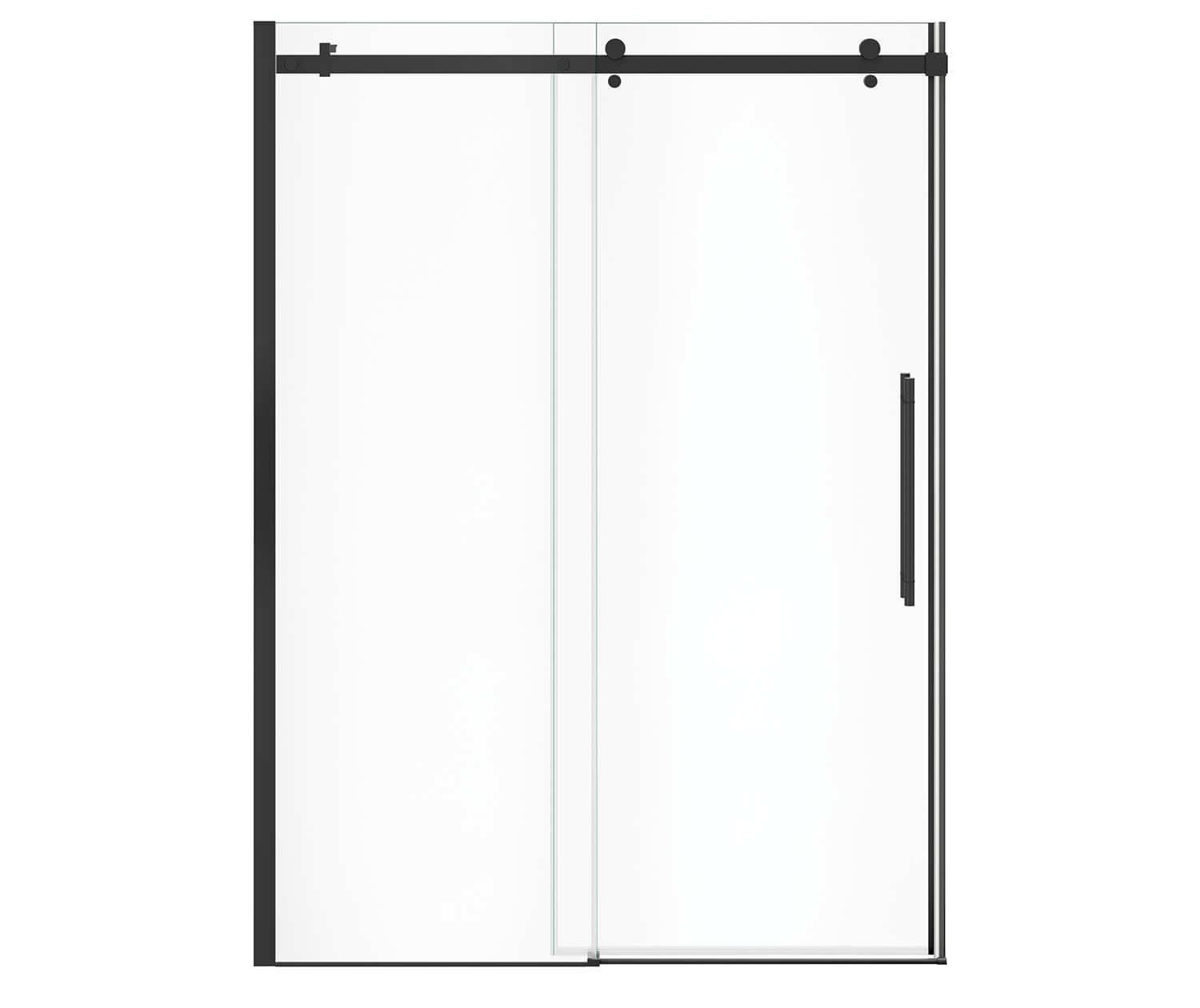 MAAX 138470-900-340-000 Vela 56 ½-59 x 78 ¾ in. 8mm Sliding Shower Door for Alcove Installation with Clear glass in Matte Black