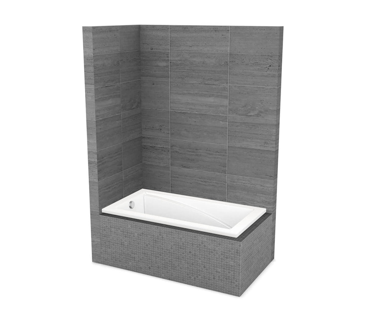 MAAX 410027-000-001-164 ModulR 6032 IF (With Armrests) Acrylic Corner Left Right-Hand Drain Bathtub in White