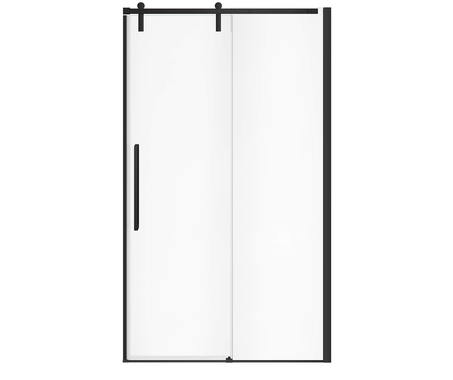 MAAX 135870-900-340-000 Nebula 44 ½-46 ½ x 78 ¾ in. 8mm Sliding Shower Door for Alcove Installation with Clear glass in Matte Black