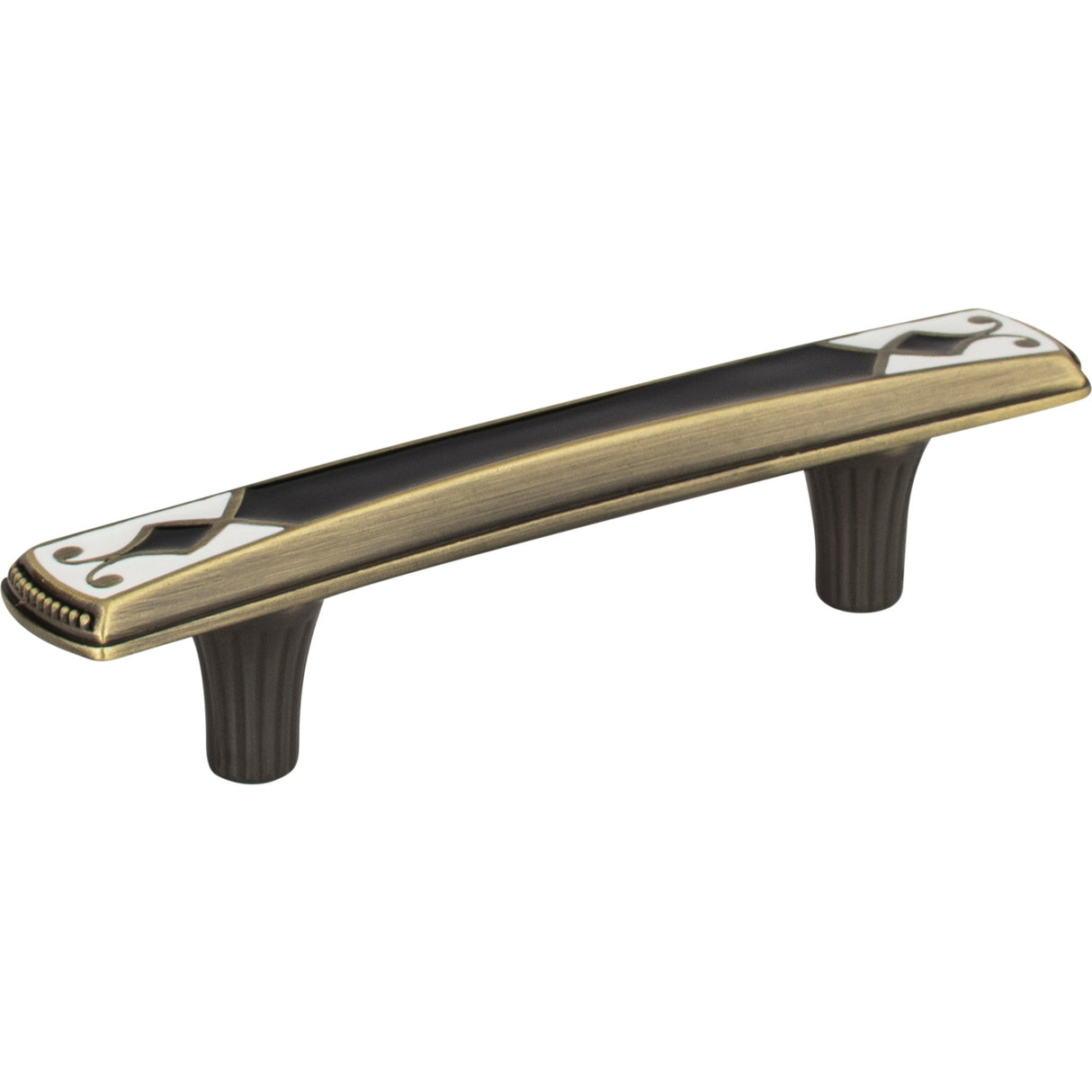 Atlas Homewares Canterbury Pull 3 Inch (c-c) Black & White