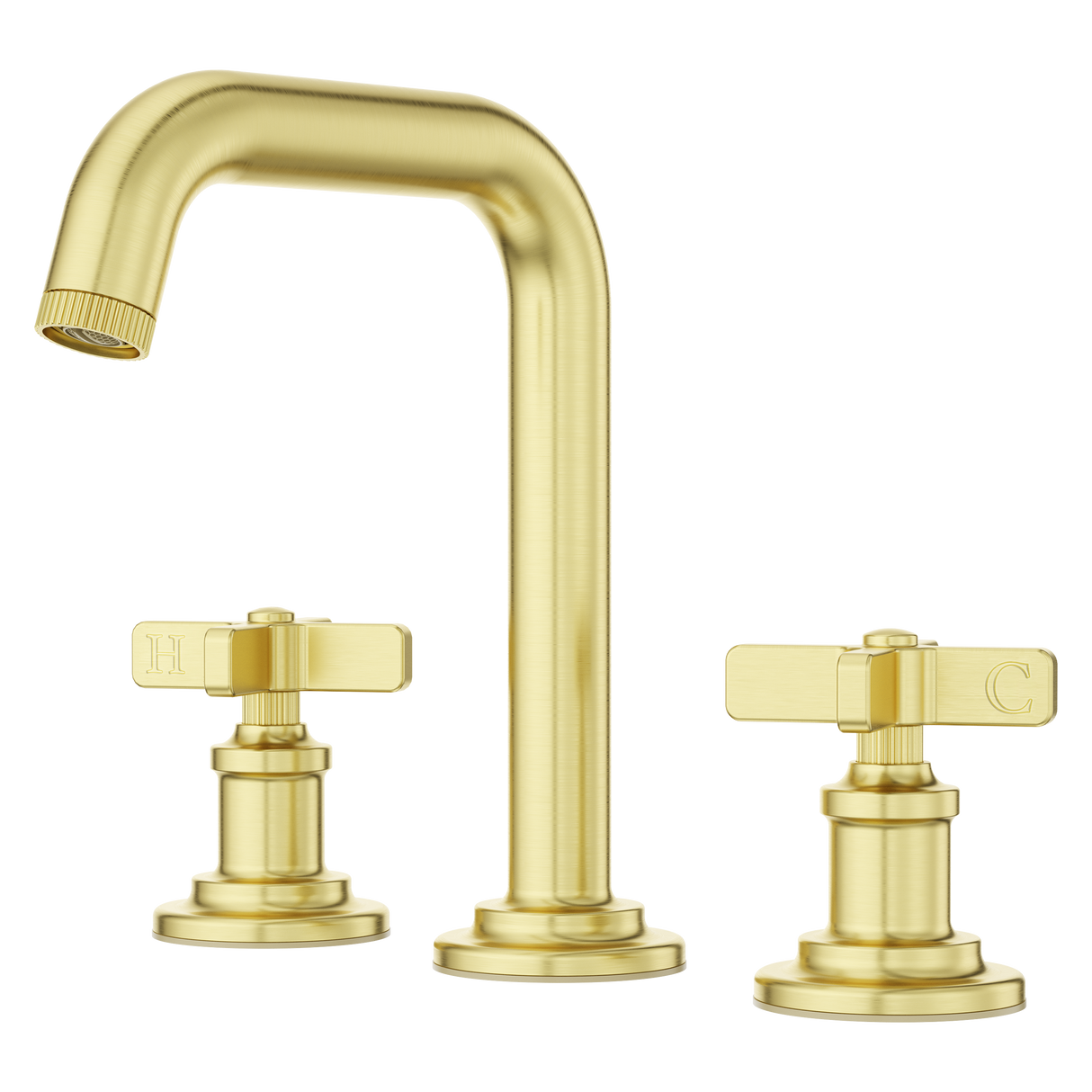 Winter Park 2-Handle 8" Widespread Wallmount Bathroom Faucet in Brushed Gold
