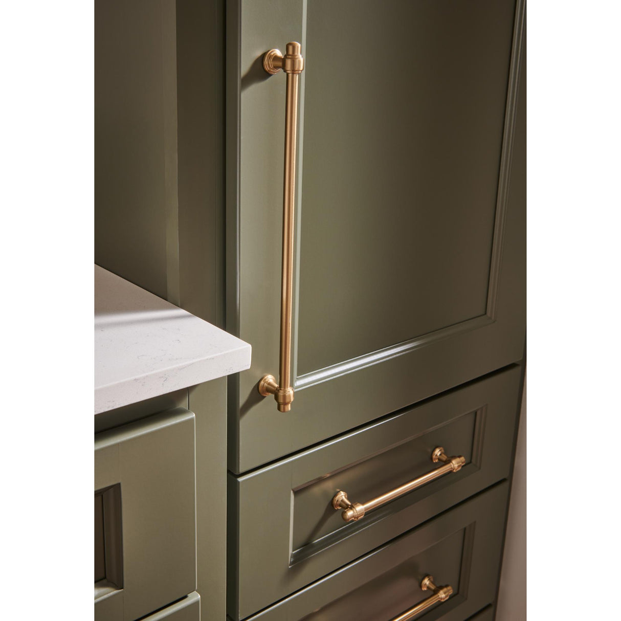 Atlas Homewares Bronte Pull 5 1/16 Inch (c-c) Warm Brass