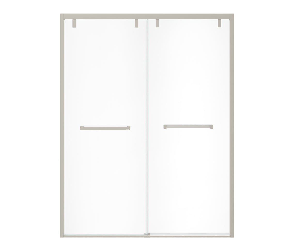 MAAX 135322-900-305-000 Uptown 56-59 x 76 in. 8 mm Bypass Shower Door for Alcove Installation with Clear glass in Brushed Nickel