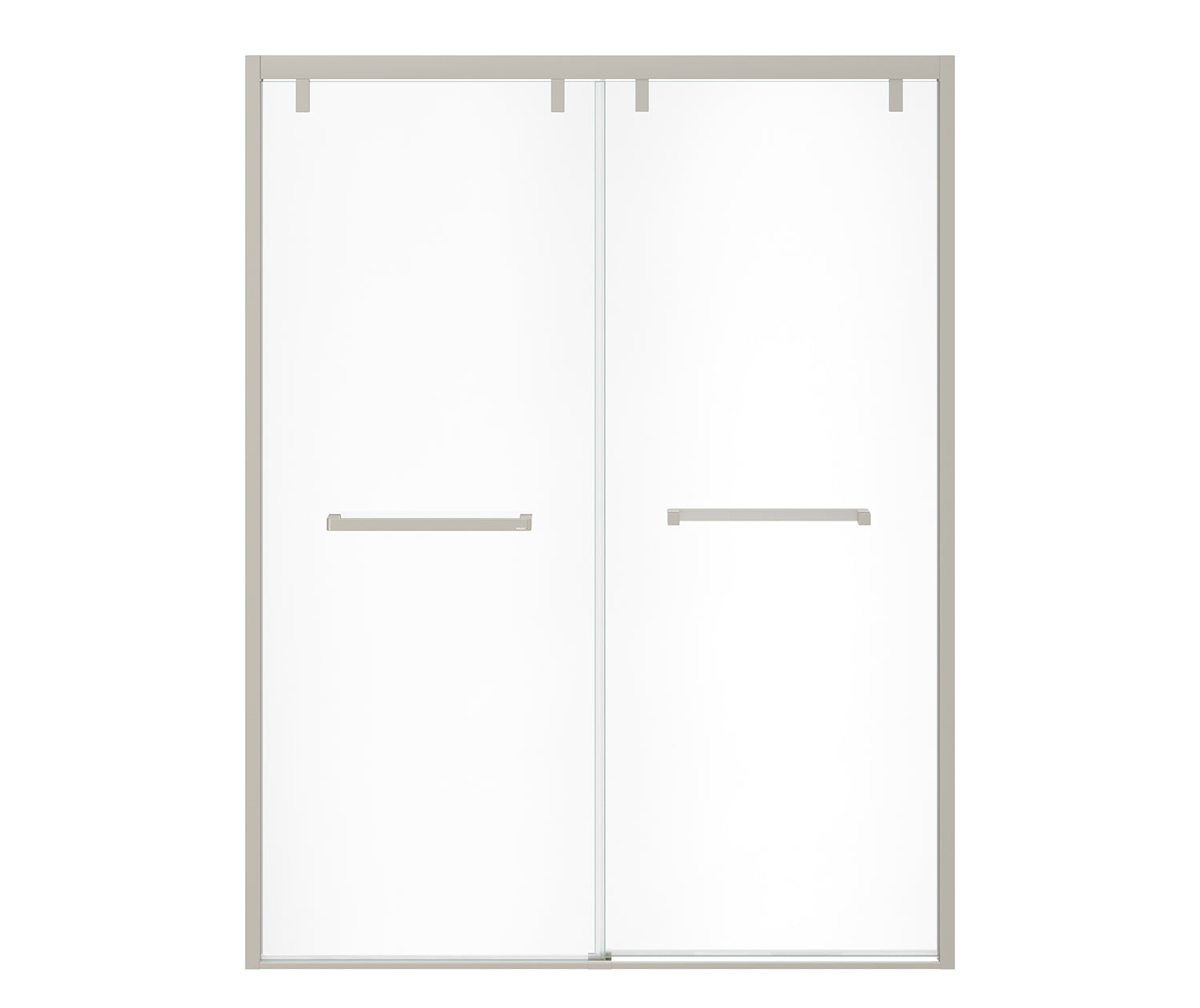 MAAX 135322-900-305-000 Uptown 56-59 x 76 in. 8 mm Bypass Shower Door for Alcove Installation with Clear glass in Brushed Nickel