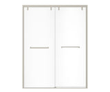 MAAX 135322-900-305-000 Uptown 56-59 x 76 in. 8 mm Bypass Shower Door for Alcove Installation with Clear glass in Brushed Nickel