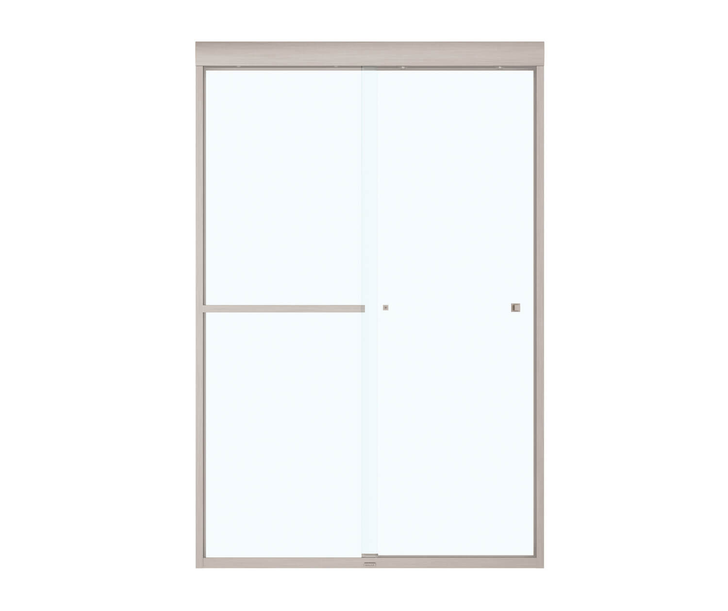 MAAX 135671-900-305-000 Aura 43-47 x 71 in. 8 mm Bypass Shower Door for Alcove Installation with Clear glass in Brushed Nickel