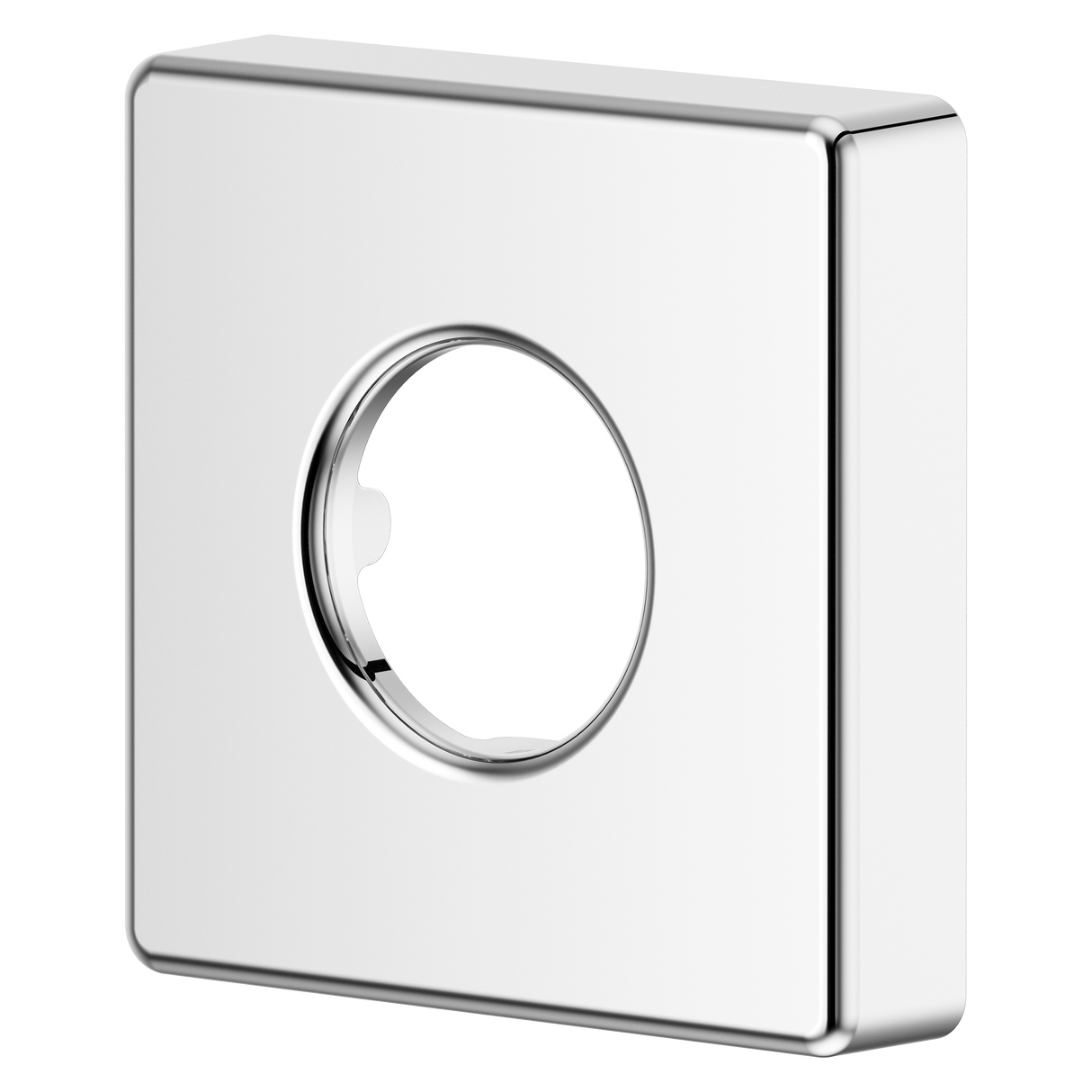 Modern Square Shower Arm Flange in Polished Chrome
