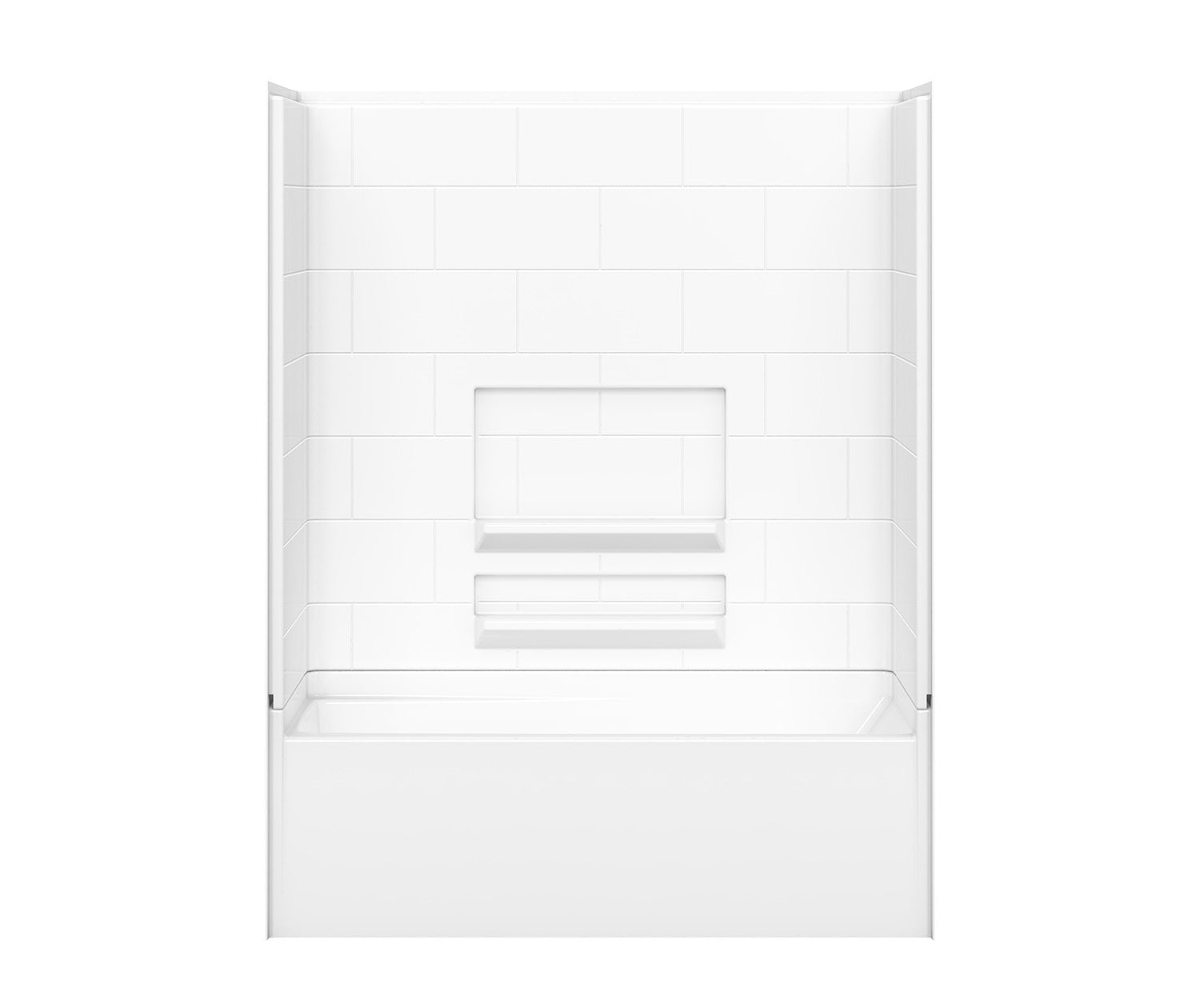 MAAX 141431-000-002-001 Olio 6030 AcrylX Alcove Left-Hand Drain Bathtub in White