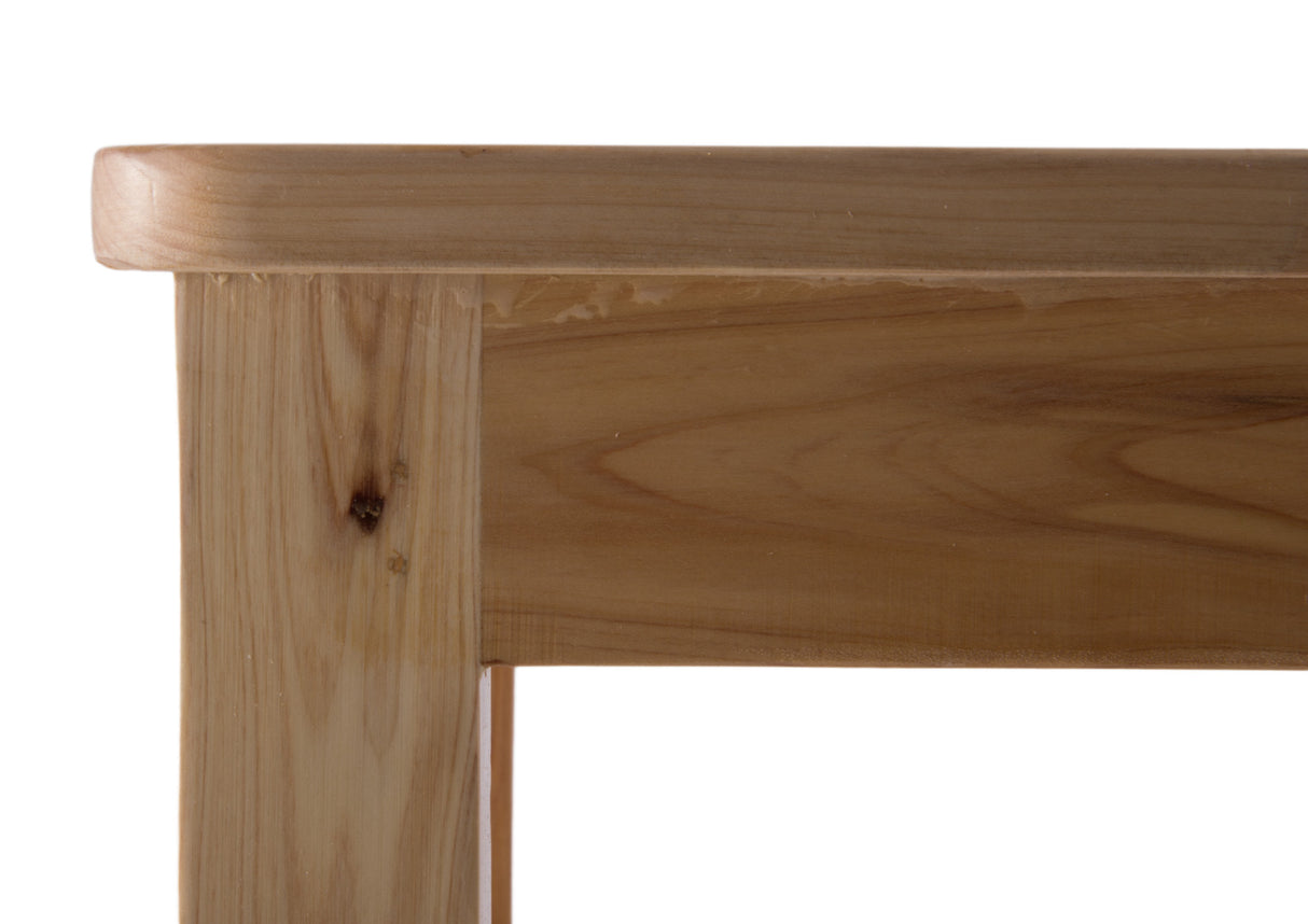 ALFI brand AB4407 10"x10" Square Wooden Bench/Stool Multi-Purpose Accessory