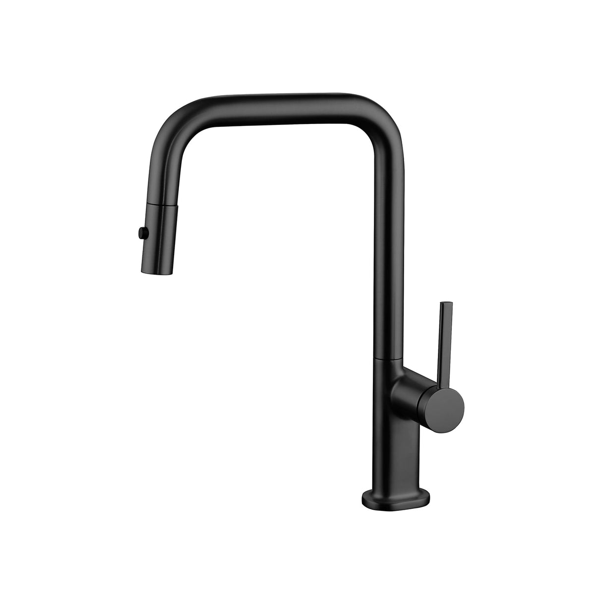 DAX Brass Single Handle Pull Out Kitchen Faucet, Matte Black DAX-8020007-BL