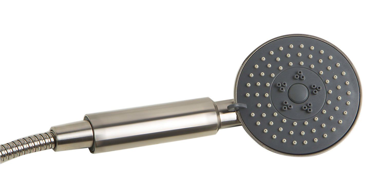 AB2758-BN Brushed Nickel Floor Mounted Tub Filler + Mixer /w additional Hand Held Shower Head