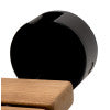 Black Matte 16" Wide Foldable Teak Shower Seat with Round Hardware