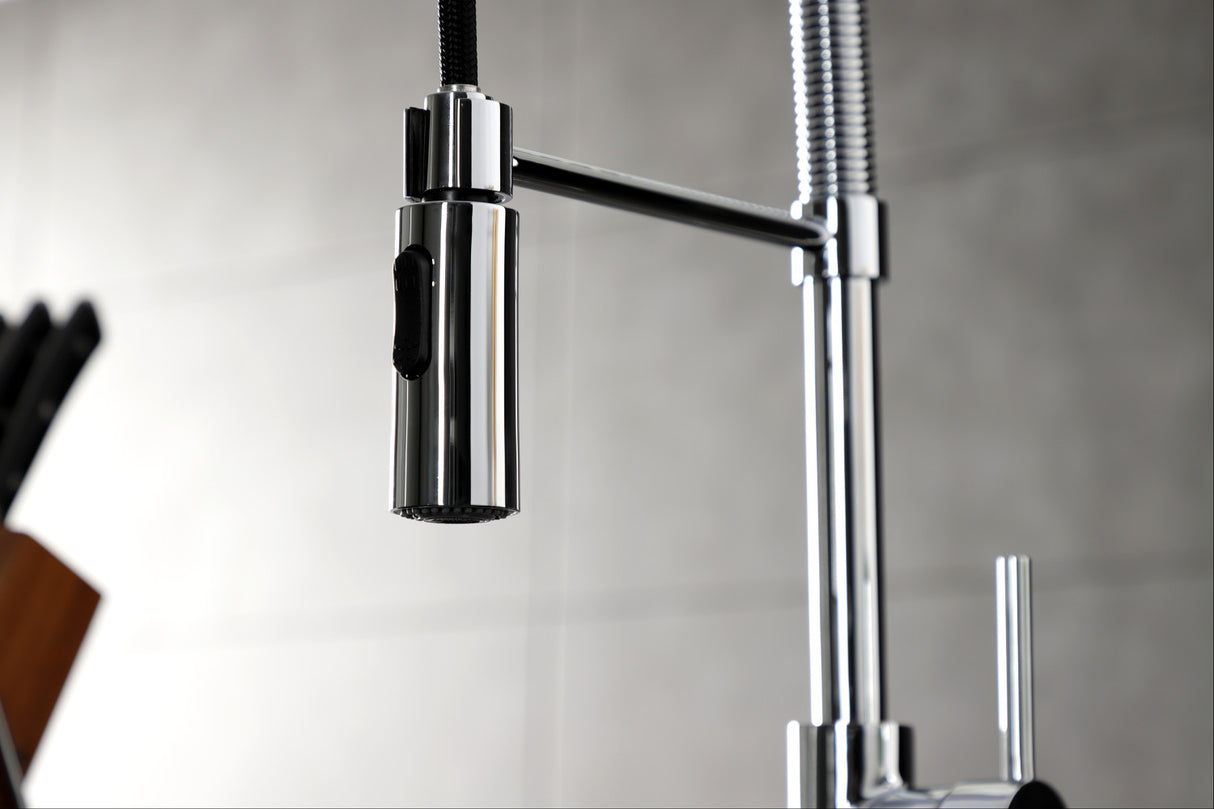 Gourmetier LS8771DL Concord Single-Handle Pre-Rinse Kitchen Faucet, Polished Chrome