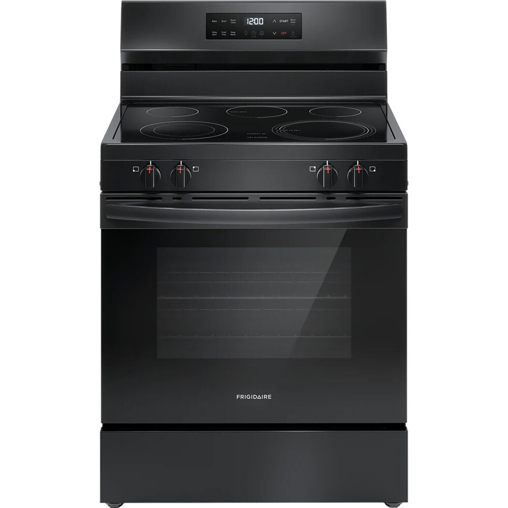 Frigidaire FCRE3062AB 30" Electric Range with the EvenTemp, steam clean