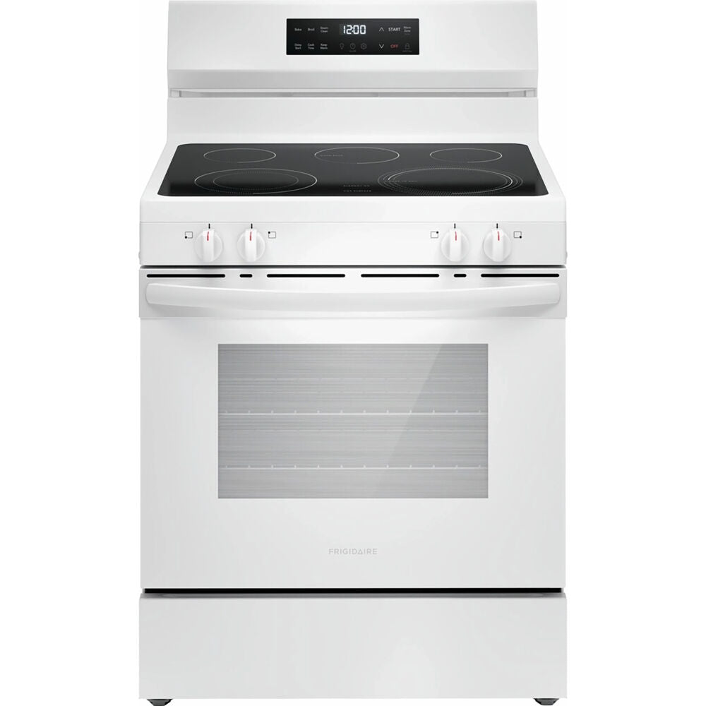 Frigidaire FCRE3062AW 30" Electric Range with the EvenTemp, steam clean