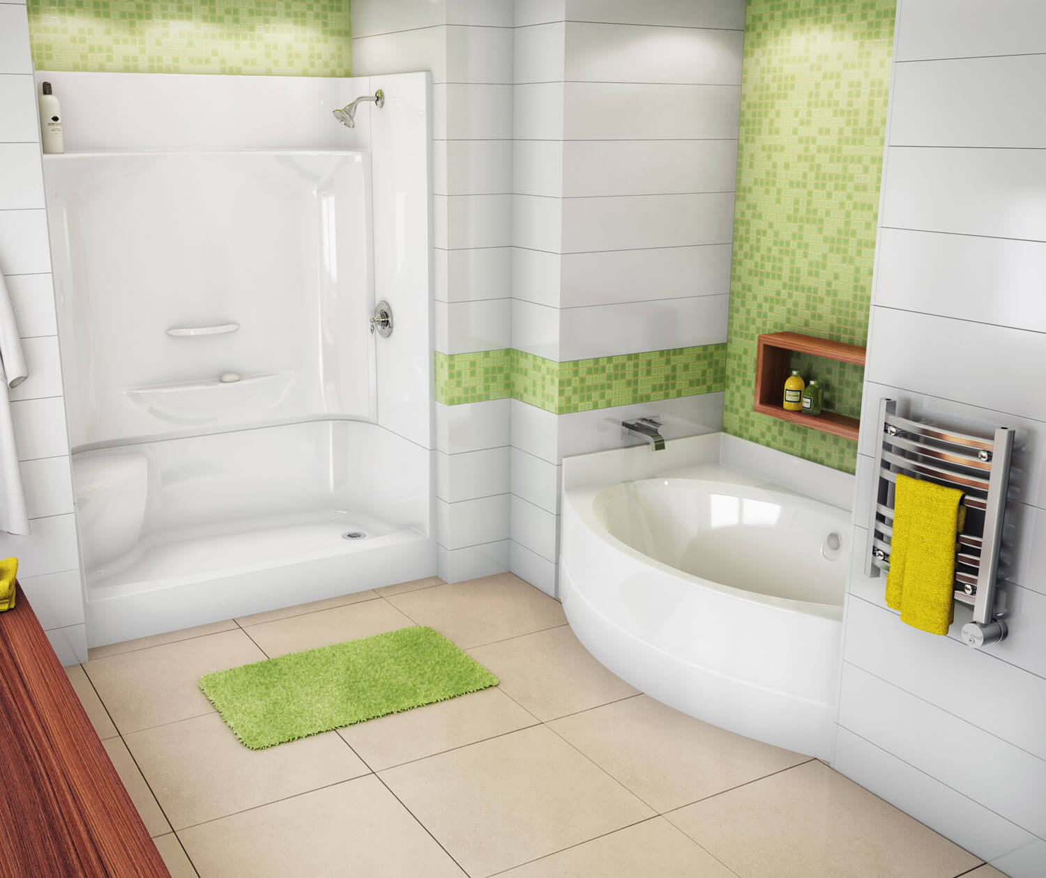 MAAX 140112-003-002-000 VO6042 5 FT AcrylX Alcove Center Drain Whirlpool Bathtub in White