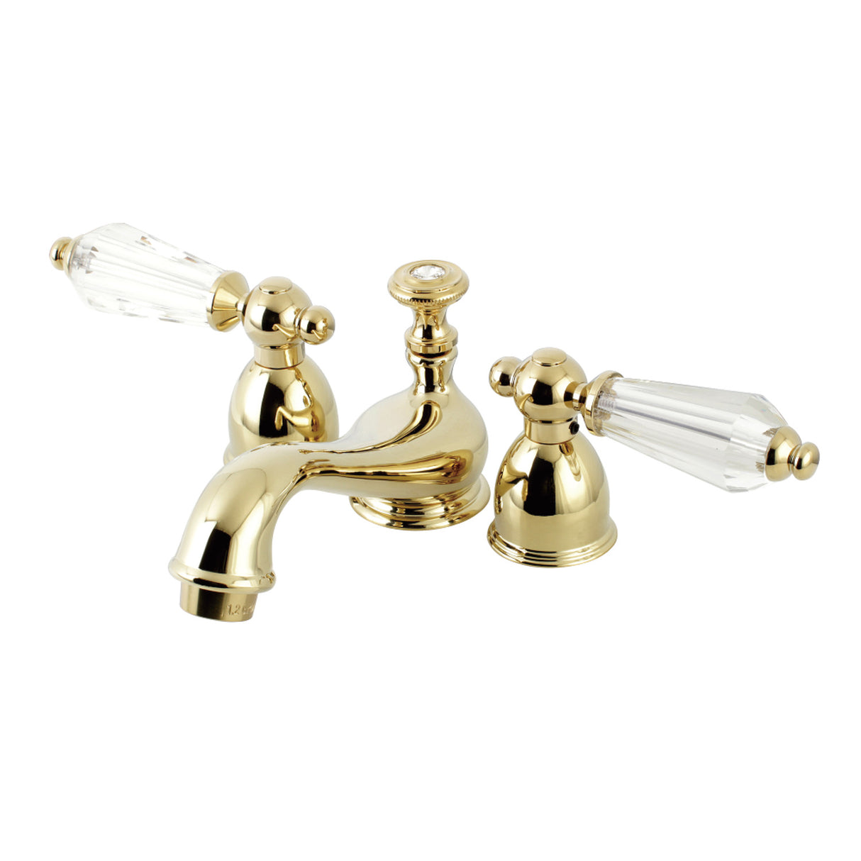 Kingston Brass KS3952WLL Wilshire Mini-Widespread Bathroom Faucet, Polished Brass