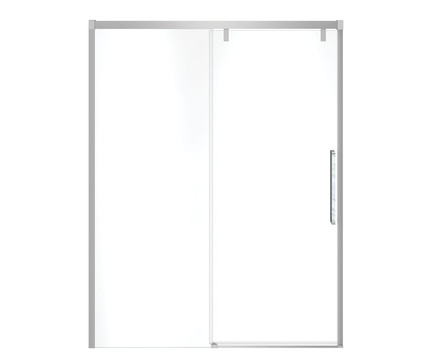MAAX 135324-900-282-000 Uptown 56-59 x 76 in. 8 mm Sliding Shower Door for Alcove Installation with Clear glass in Chrome & White Marble