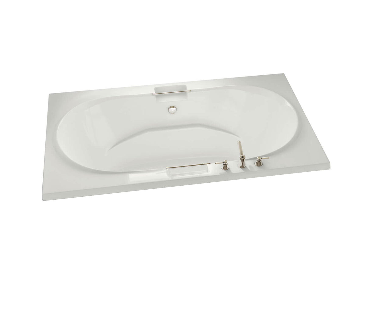 MAAX 101250-109-001-100 Antigua 72 x 42 Acrylic Drop-in Center Drain Combined Hydrosens & Aerosens Bathtub in White