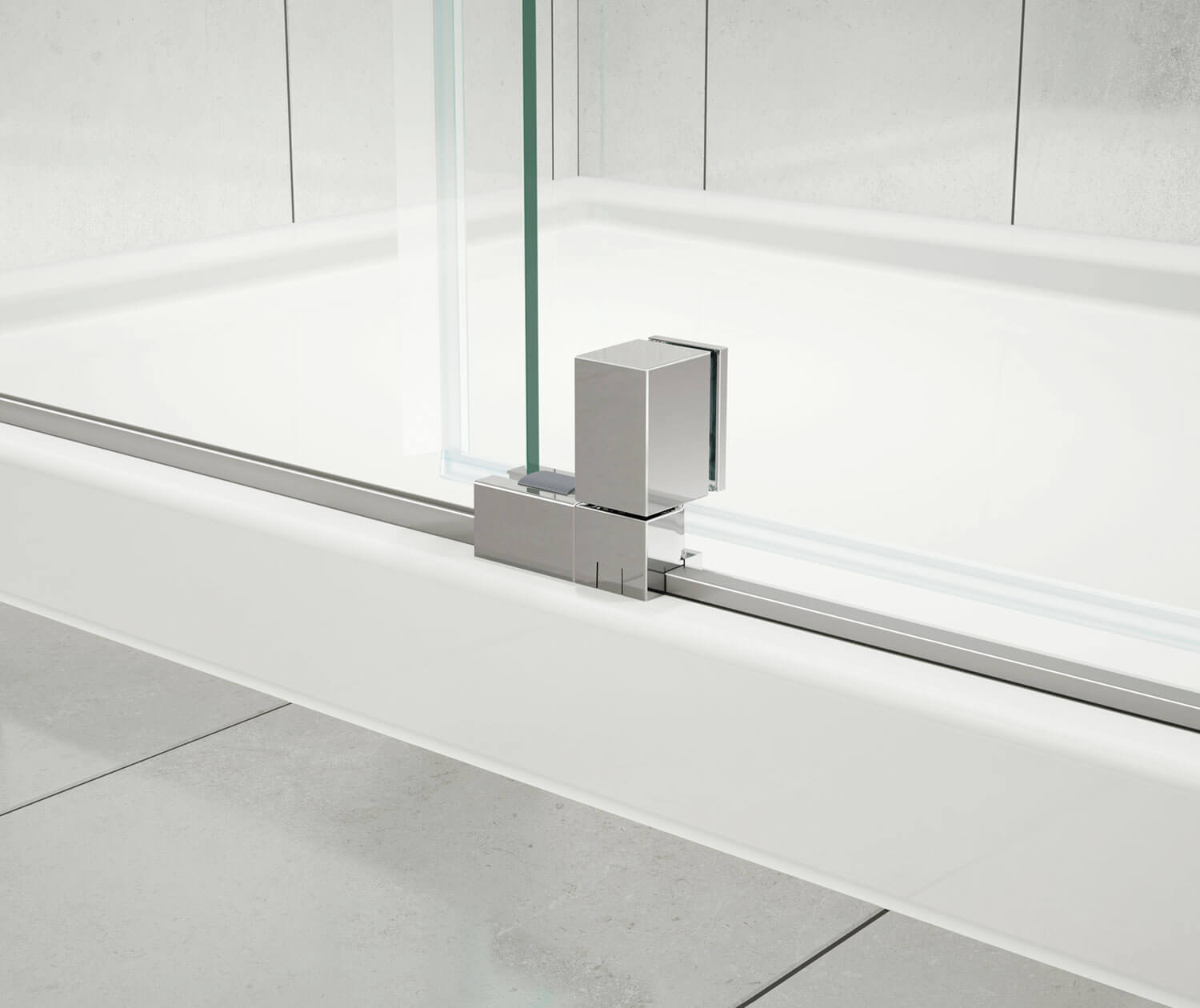 MAAX 137835-900-084-000 ModulR 36 x 78 in. 8 mm Pivot Shower Door for Alcove Installation with Clear glass in Chrome