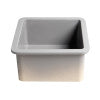 Gray Matte Square 18" x 18" Undermount / Drop In Fireclay Prep Sink