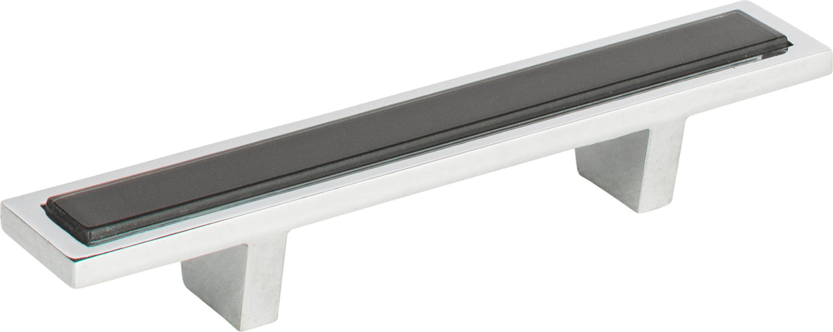 Atlas Homewares Spa Black Pull 3 Inch (c-c) Polished Chrome