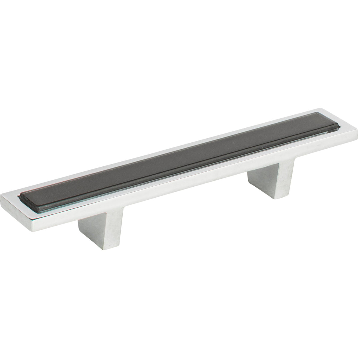 Atlas Homewares Spa Black Pull 3 Inch (c-c) Polished Chrome