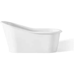Cheviot 2157-WW White/White Dakota Cast Iron Skirted Bathtub With Continuous Rolled Rim