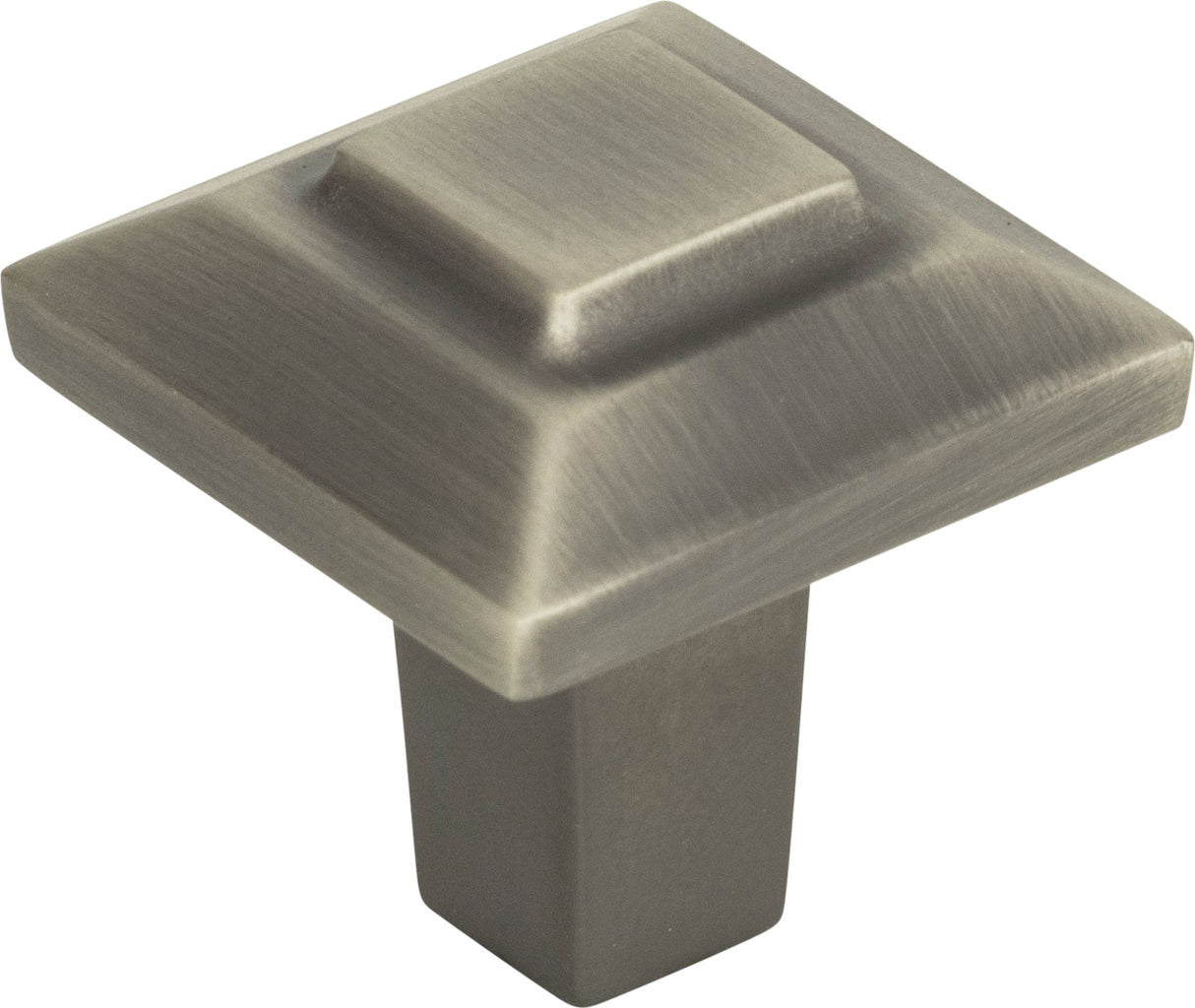 Atlas Homewares Trocadero Small Square Knob 1 Inch Pewter