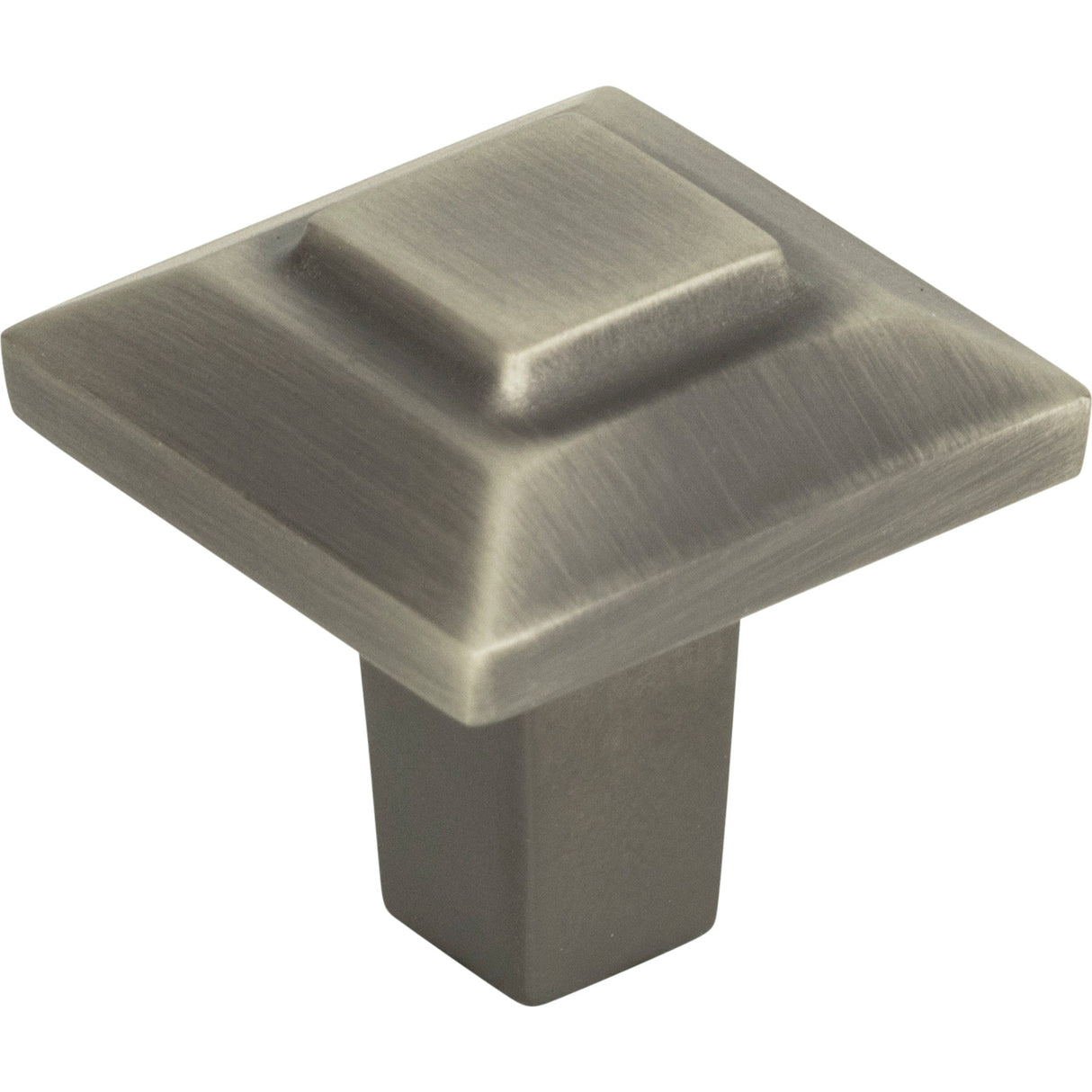 Atlas Homewares Trocadero Small Square Knob 1 Inch Pewter