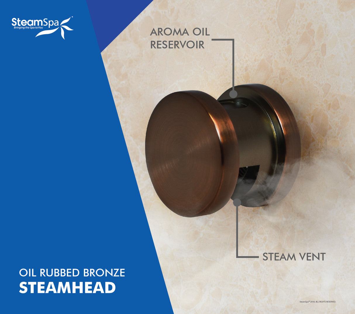 SteamSpa Royal 9 KW QuickStart Acu-Steam Bath Generator Package in Oil Rubbed Bronze RY900OB